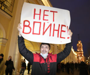 Antywojenne protesty w Rosji