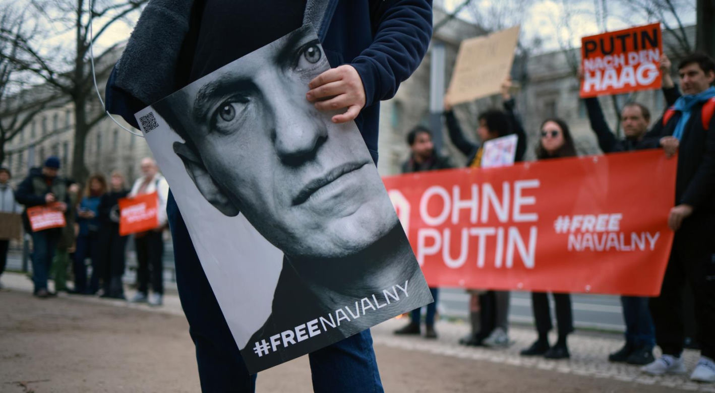 Wiec przed ambasadą Rosji w Niemczech