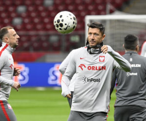 Trening reprezentacji Polski w Warszawie przed meczem z Albaną