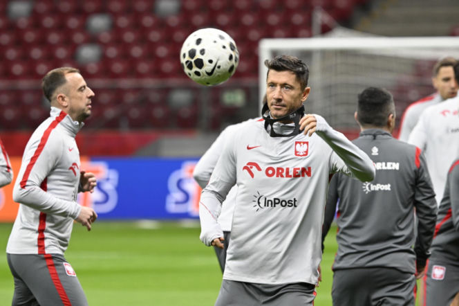Trening reprezentacji Polski w Warszawie przed meczem z Albaną