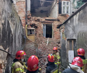 Bielsko-Biała: Zawaliła się ściana kamienicy