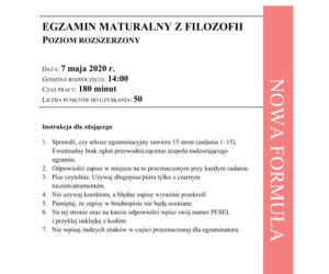 Matura 2020 filozfia [ARKUSZE CKE]