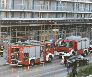 Wypadek na budowie apartamentów w centrum Białegostoku