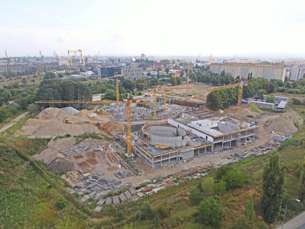 Budowa Fabryki Wody - sierpień 2020