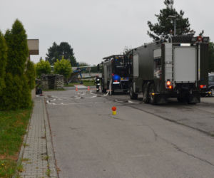 Pożar na lotnisku w Balicach pod Krakowem