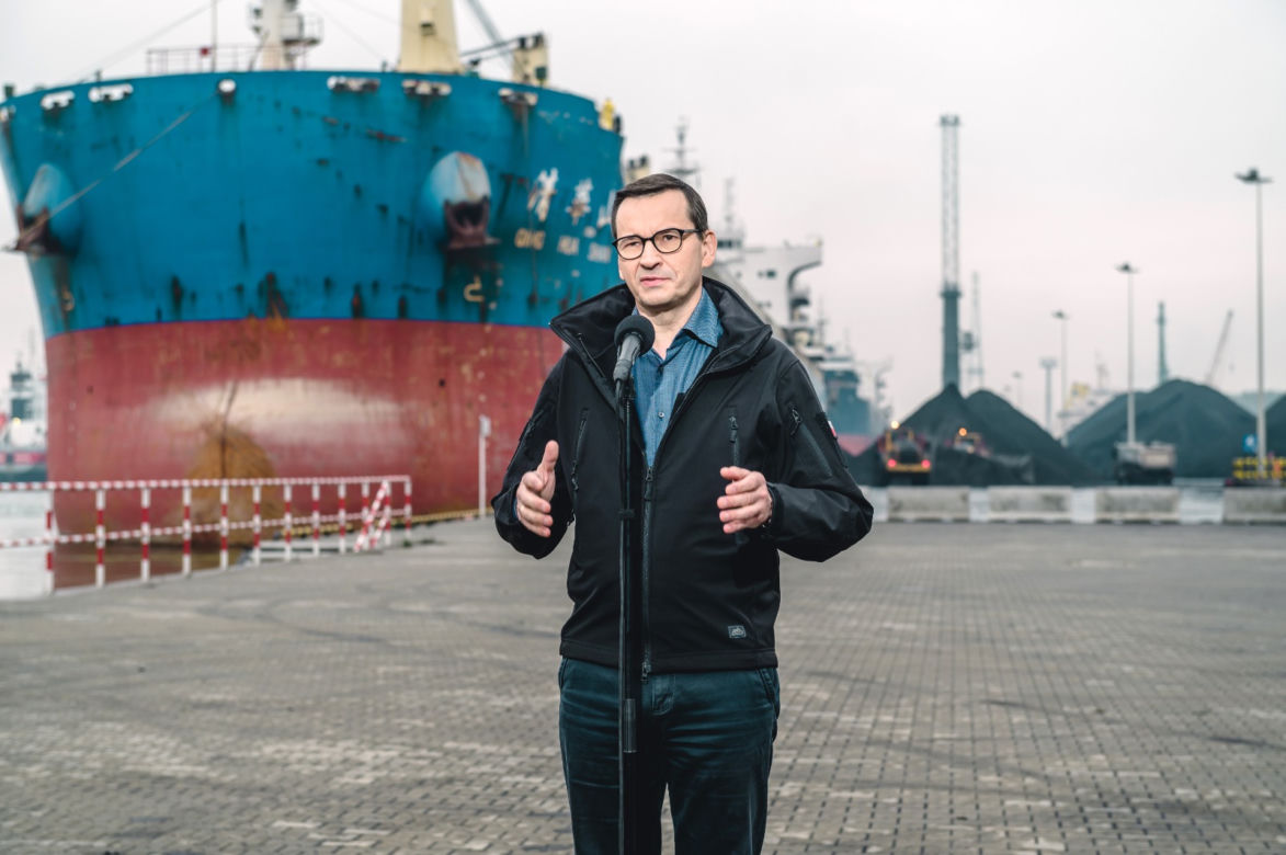 Premier w Gdańsku. Morawiecki sprawdził węgiel