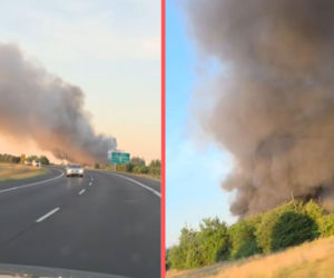 Alarm pod Warszawą. Płonie część składowiska odpadów