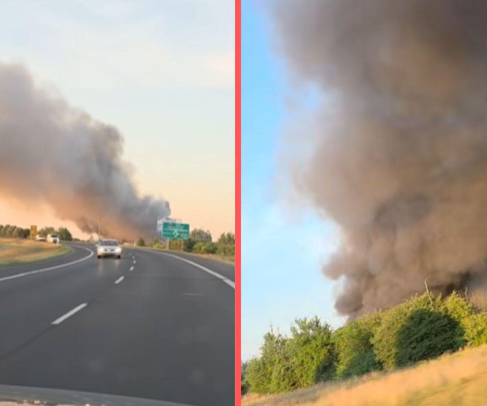 Gigantyczny pożar pod Warszawą. Płoną odpady przemysłowe!