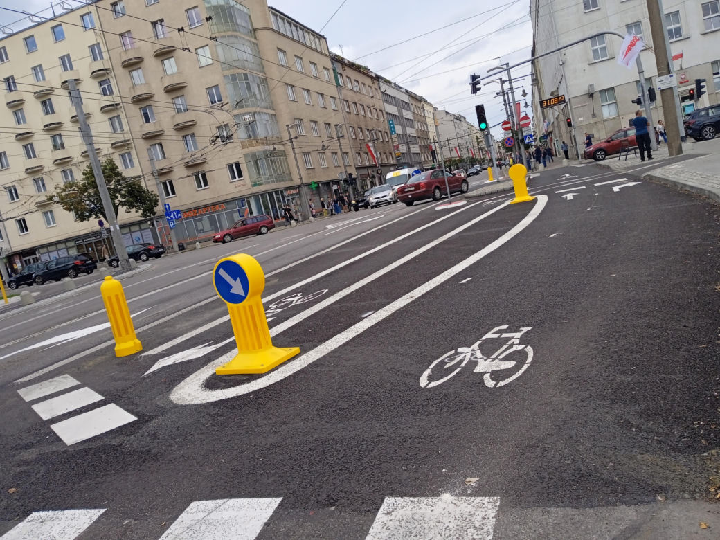 Ścieżka rowerowa przy Parku Centralnym w Gdyni