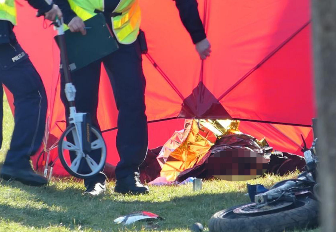 Dramatyczny wypadek w Janówku pod Tarczynem. Zginął motocyklista