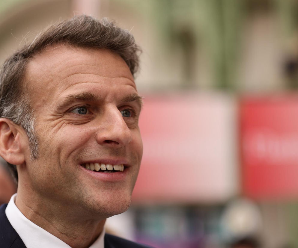 Emmanuel Macron z żoną Brigitte Macron