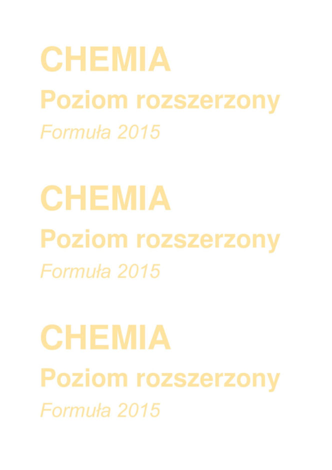Matura 2026 Chemia FORMUŁA 2015: Arkusz CKE