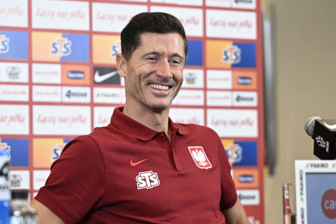 Robert Lewandowski na konferencji reprezentacji Polski
