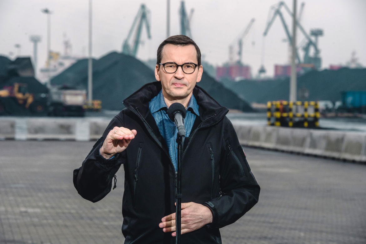 Premier w Gdańsku. Morawiecki sprawdził węgiel