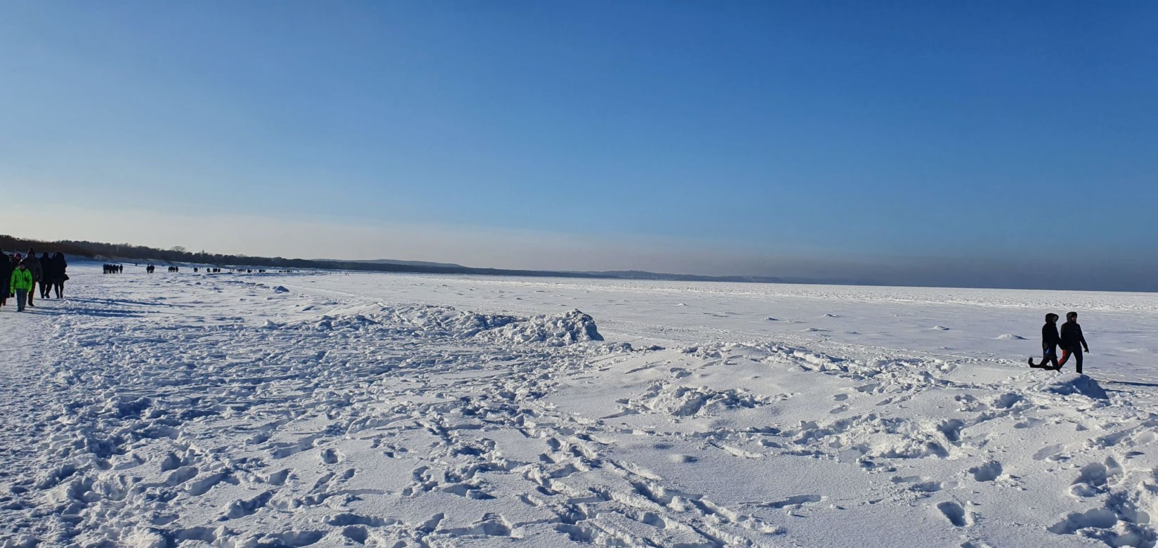 Plaża w Świnoujściu w zimowej odsłonie