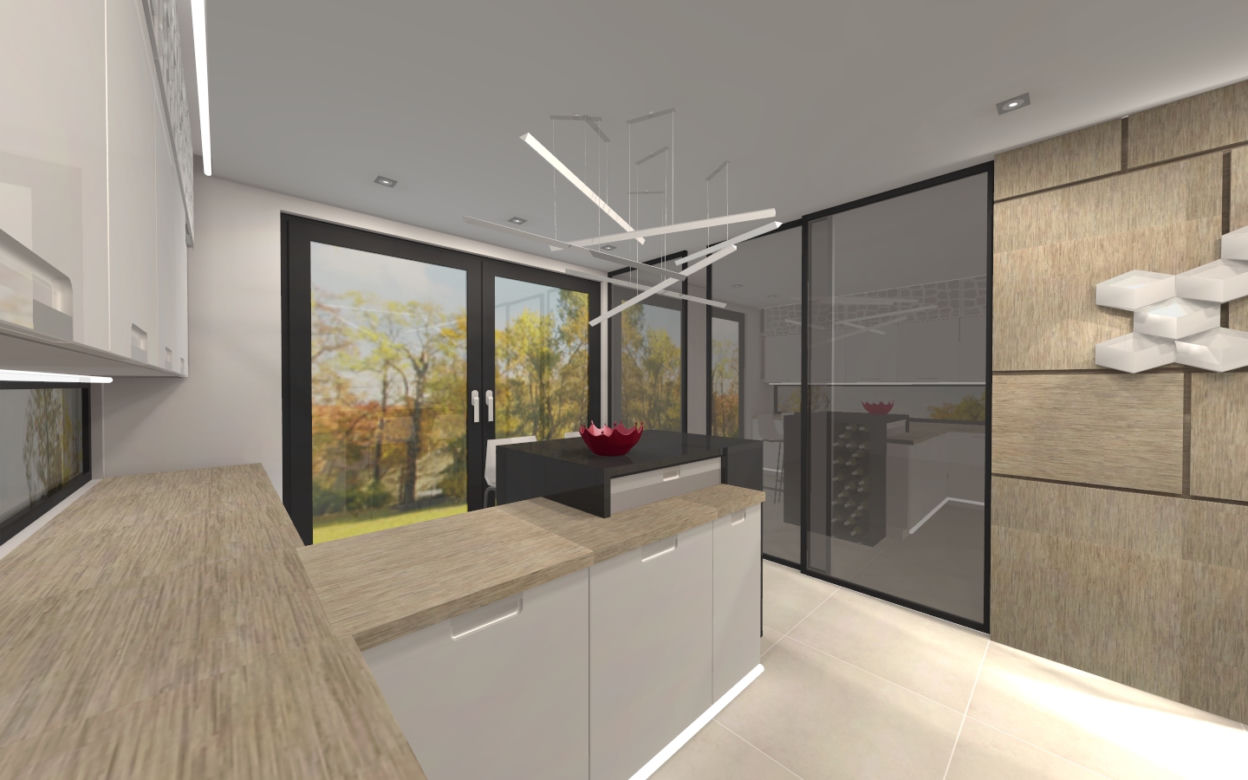 Projekt wnętrza domu w stylu Bauhaus zdjecie 5