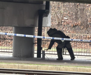 Akcja pirotechników rondo Starzyńskiego