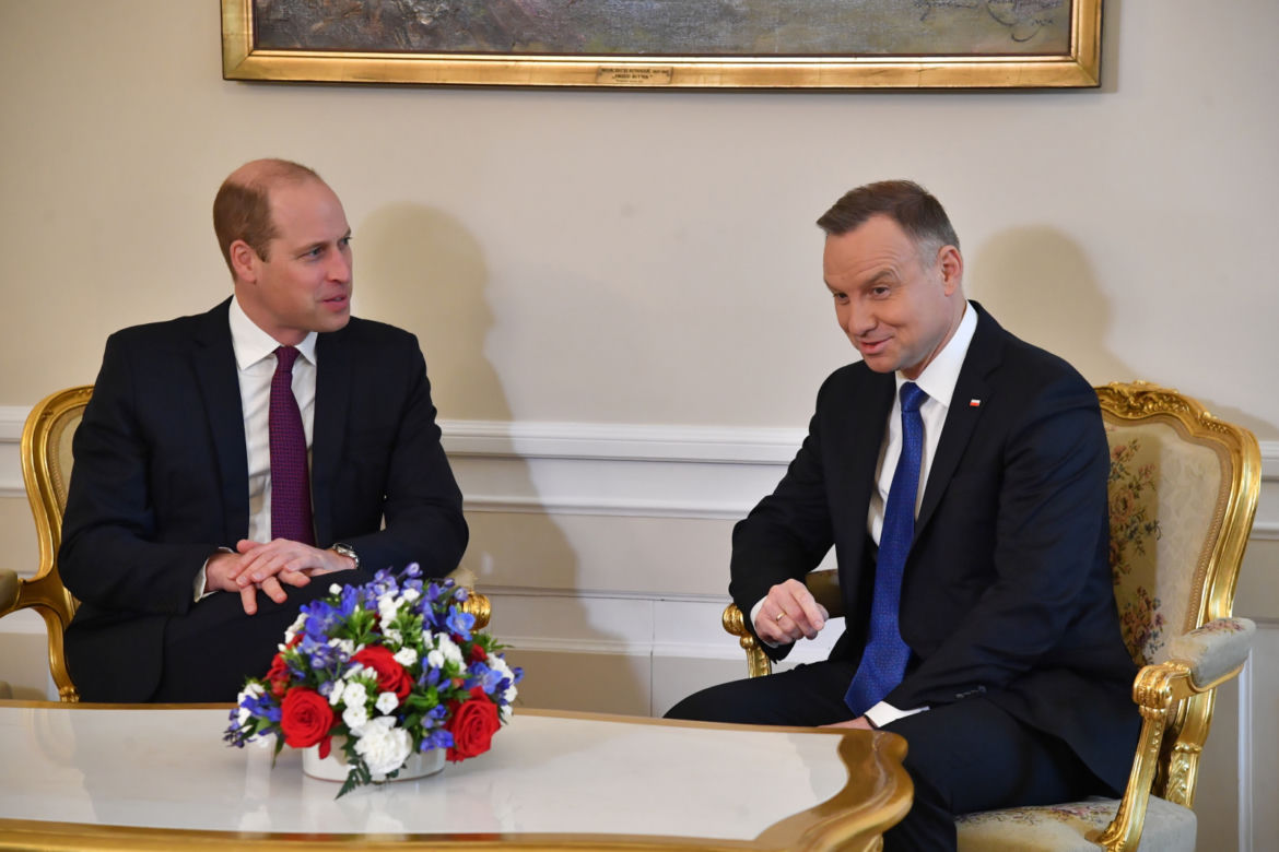 Książę William w Warszawie - drugi dzień wizyty