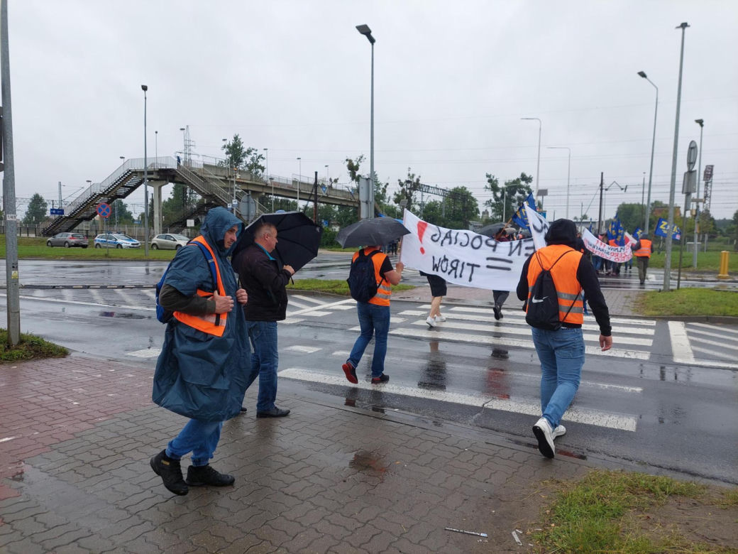 Strajk kolejarzy Bydgoszcz 28.07.25