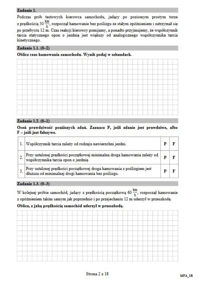 Matura fizyka 2
