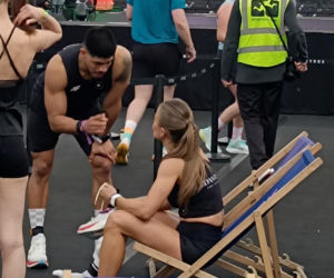 Anna Lewandowska z przystojnym Latynosem na zawodach Hyrox