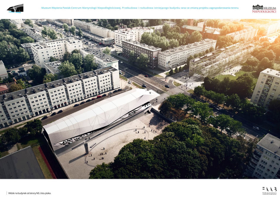 Pawiak od nowa – pawilon projektu FAAB Architektura