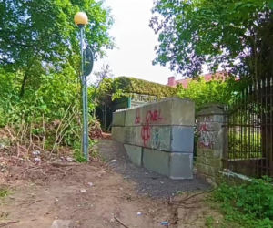 Mur między osiedlami w Szczecinie