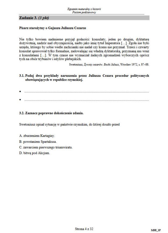 Matura 2017 z historii podstawowej