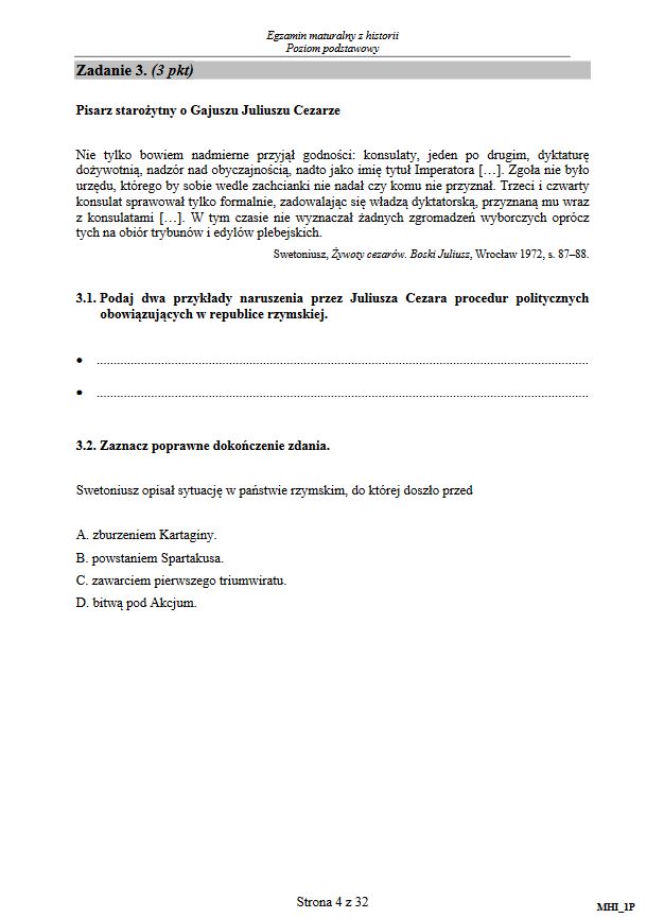 Matura 2017 z historii podstawowej