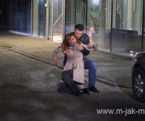 M jak miłość odc. 1041. Agnieszka (Magdalena Walach), Tomek (Andrzej Młynarczyk)