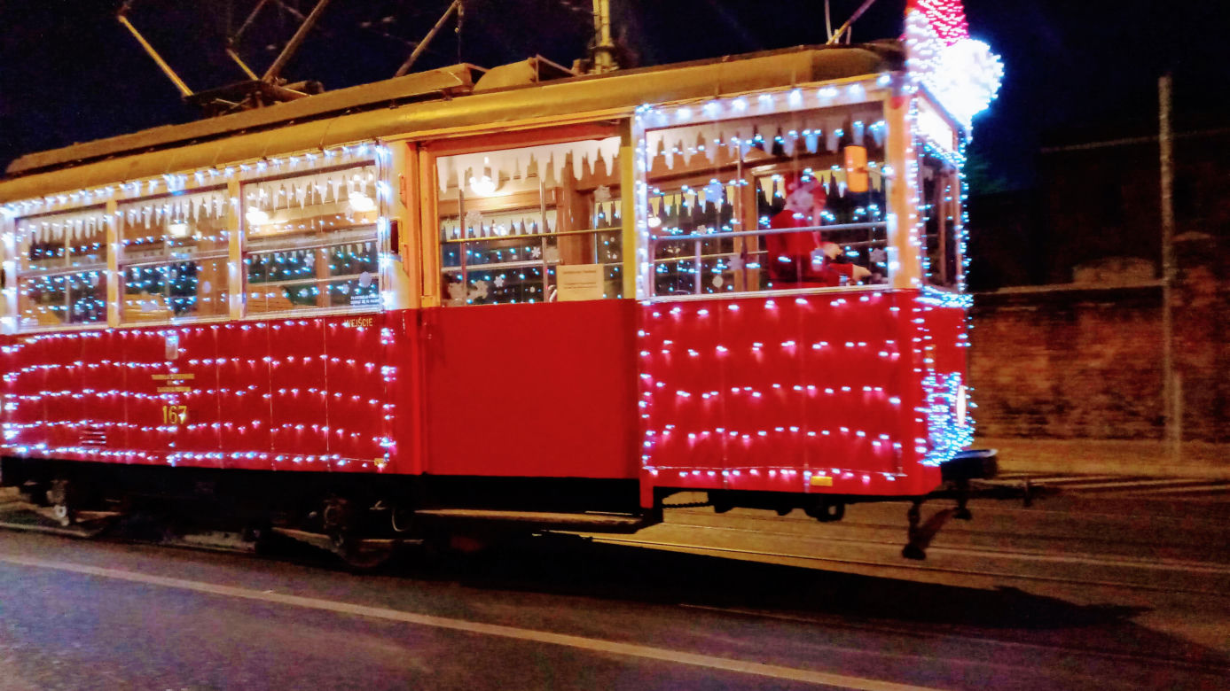 Mikołajkowy tramwaj w Szczecinie