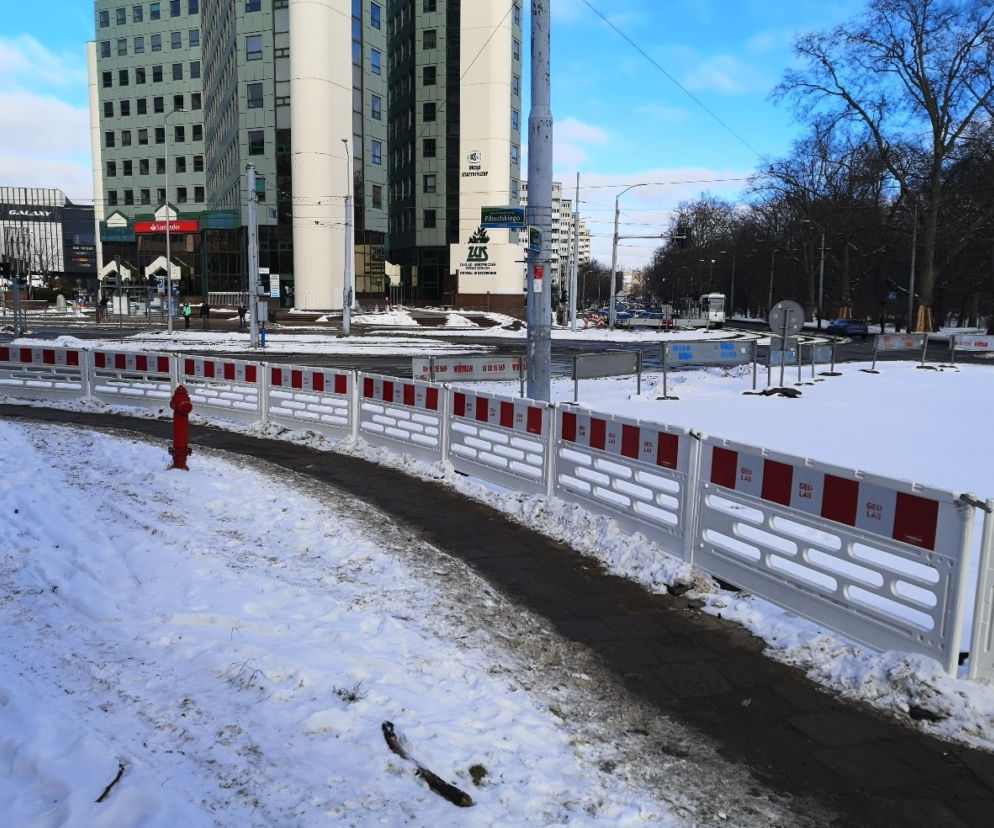 Przebudowa torowisk w centrum Szczecina - luty 2021