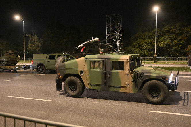 Nocna próba defilady wojskowej w Warszawie 2