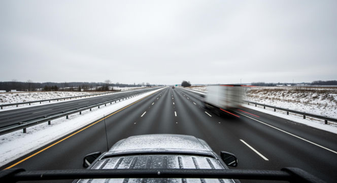 Bryła lodu spadła z auta na A4. Jak wysoki mandat zaskoczył kierowcę?