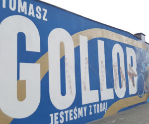 Ktoś zniszczył mural Tomasza Golloba w Bydgoszczy