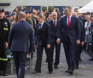 Karol i Marta Nawroccy na rozpoczęciu roku szkolnego