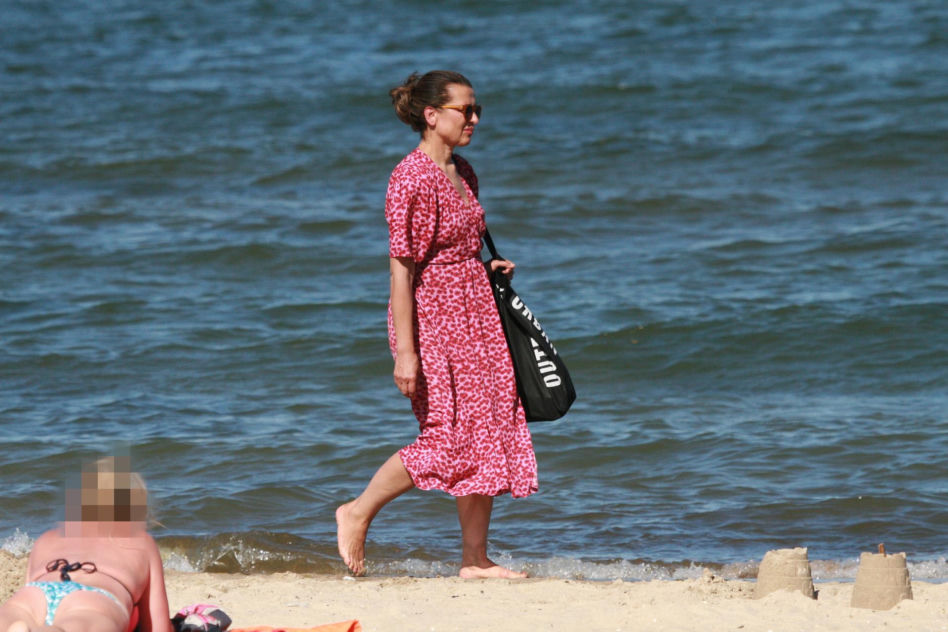 Katarzyna Herman na plaży