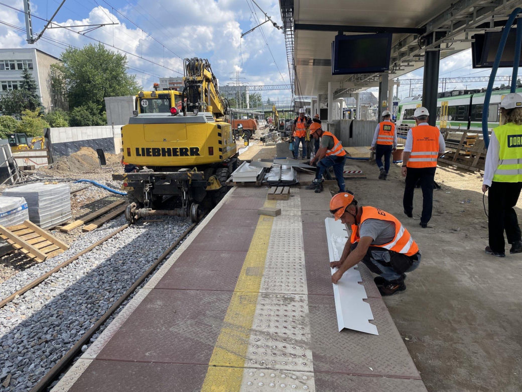 Prace na stacji Warszawa Gdańska (lipiec 2025)