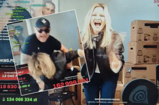 Małgorzata Kożuchowska zginęła w kartonach u Łatwoganga na finiszu akcji. Zebrano ponad 160 milionów zł!