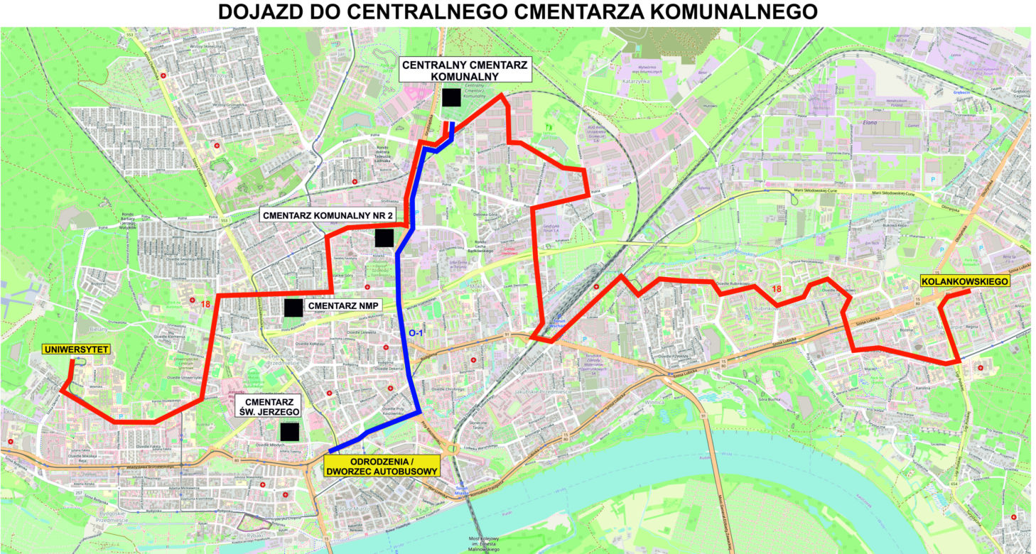 Wszystkich Świętych 2024 w Toruniu. Jak dojechać na cmentarz? Przydatne mapy