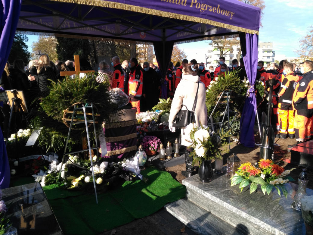 Pogrzeb Grzegorza, ratownika medycznego z Bydgoszczy