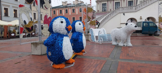 Bajkowa instalacja przed zamojski ratuszem