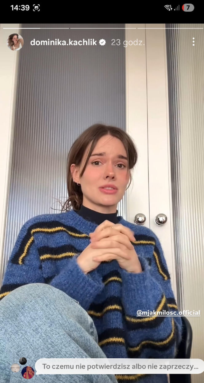 Dominika Kachlik (Franka z M jak miłość) o śmierci swojej bohaterki na Instagramie