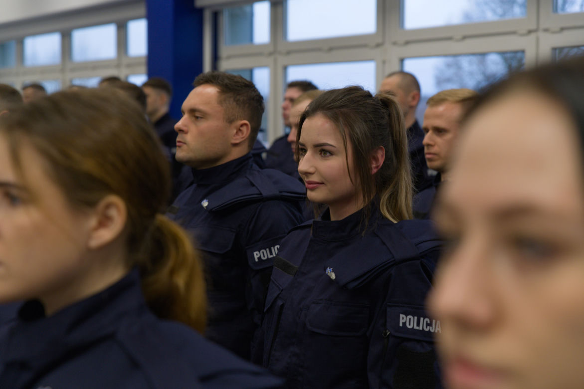Nowi policjanci w KMP w Białymstoku. Uroczyste ślubowanie