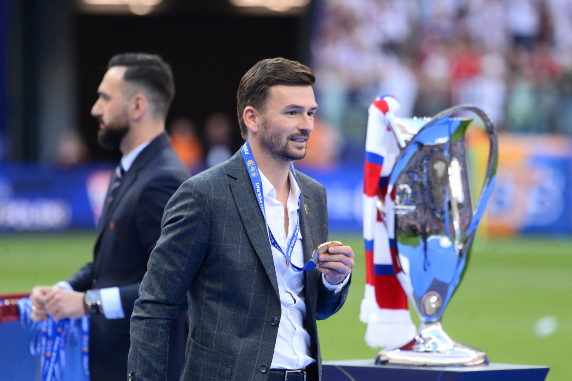 Karol Nawrocki i ceremonia po finale Pucharu Polski