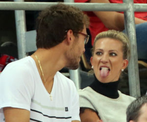 Jerzy Janowicz i Marta Domachowska na meczu siatkarzy