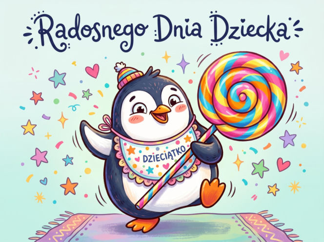 Zabawna kartki na Dzień Dziecka dla dorosłych