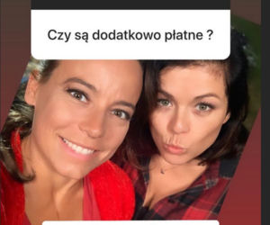 M jak miłość. Magda (Anna Mucha), Kinga (Katarzyna Cichopek) na planie