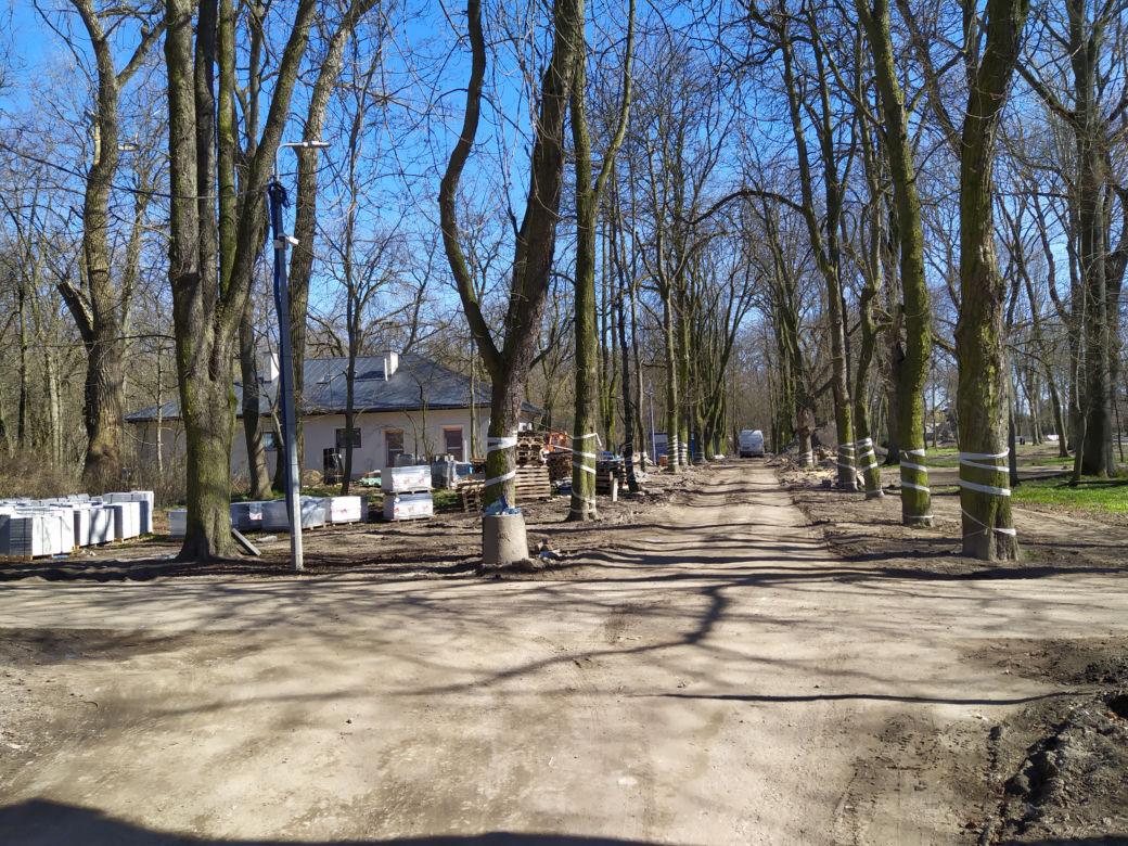 Park Aleksandria w Siedlcach w czasie remontu i prac rewitalizacyjnych - 29.03.2023