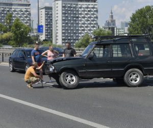 Zderzenie na Trasie Łazienkowskiej